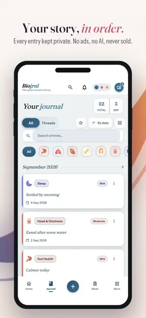 Biojrnl: Health Journal screenshot 2