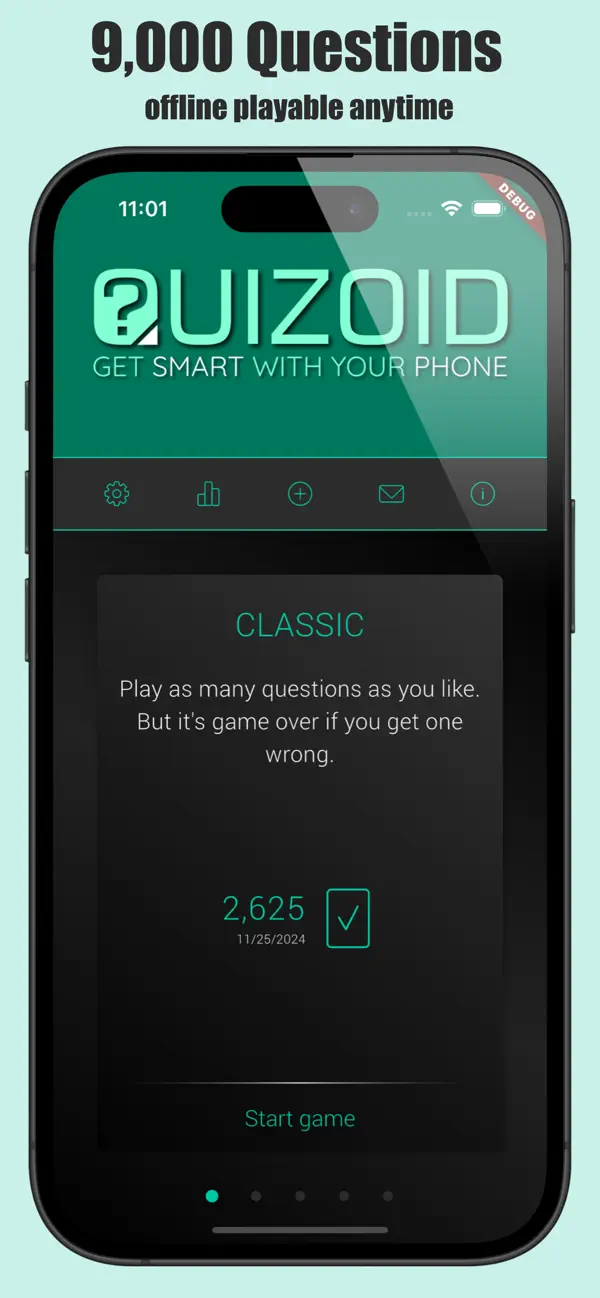 Screenshot #1 pour Quizoid: Offline Trivia Quiz