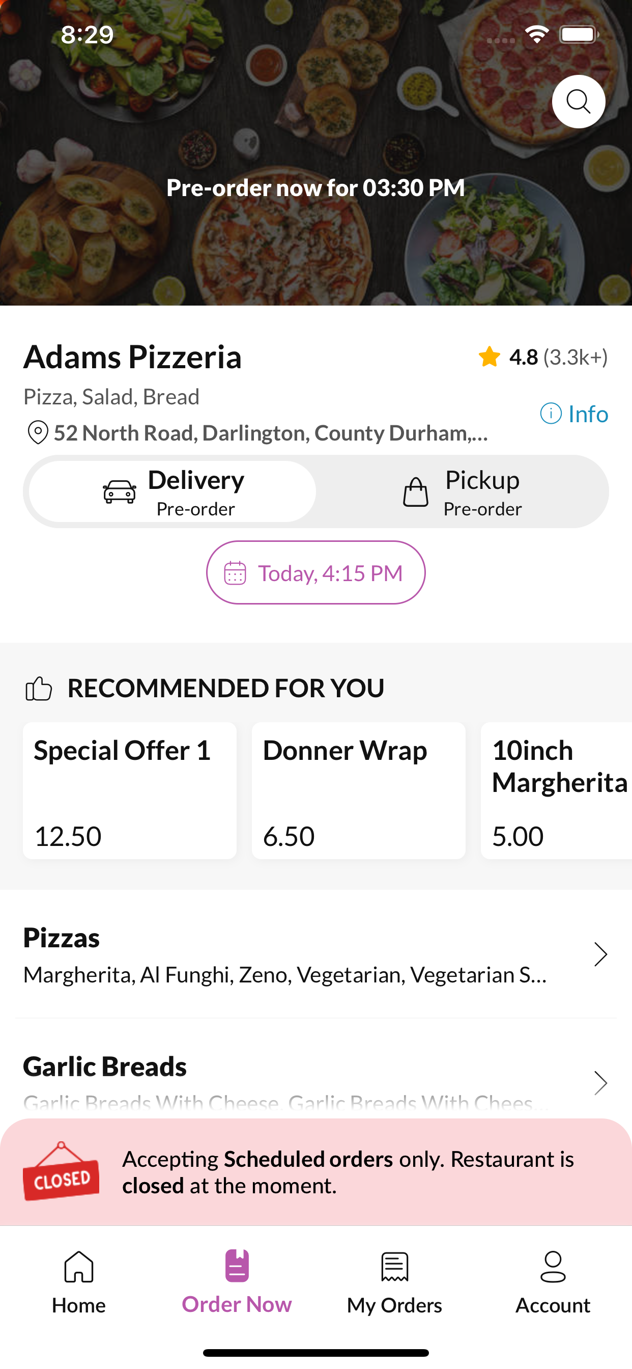 Adams Pizzeria