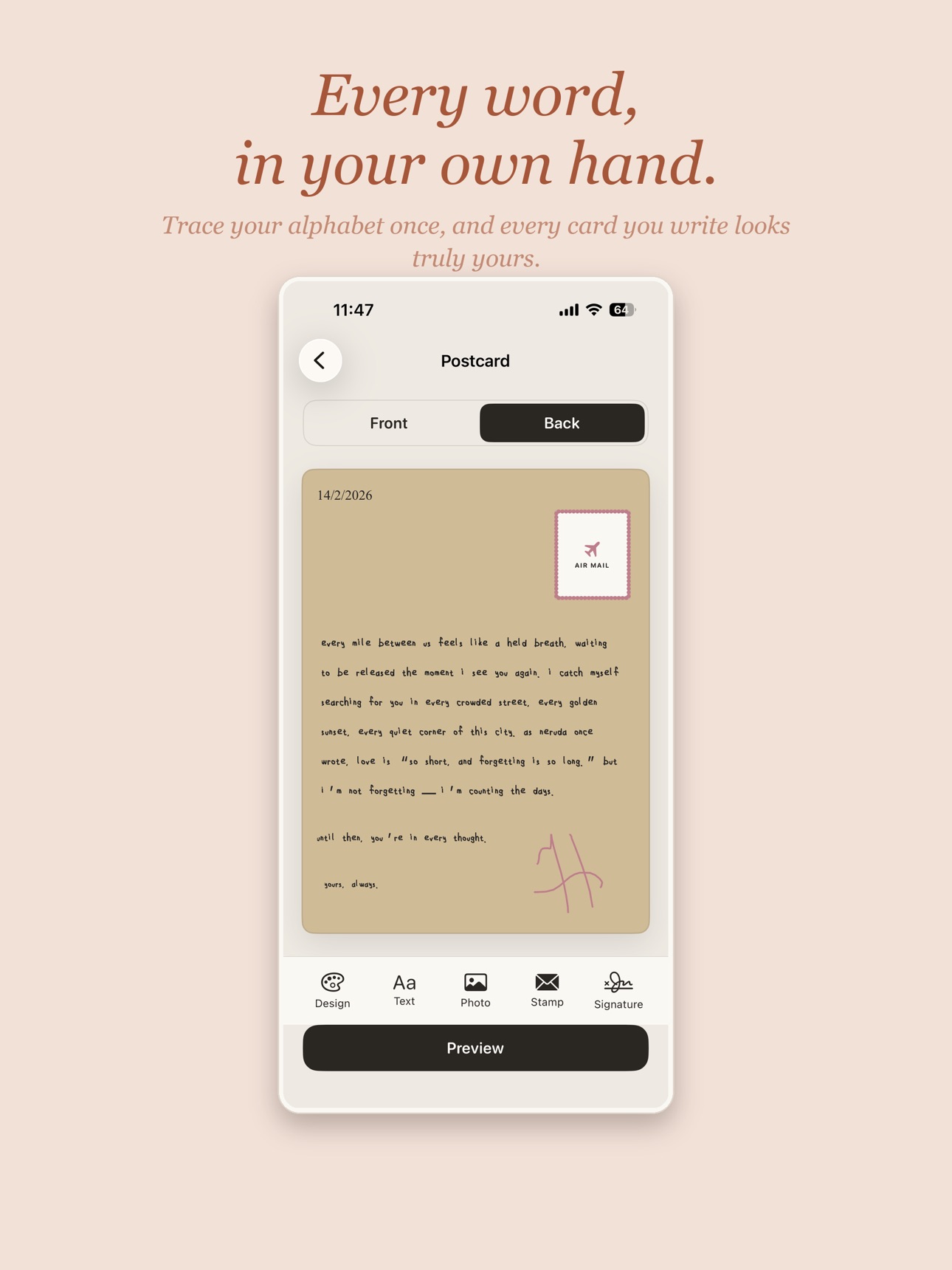 Screenshot 11 of Postcard: Video & Handwriting