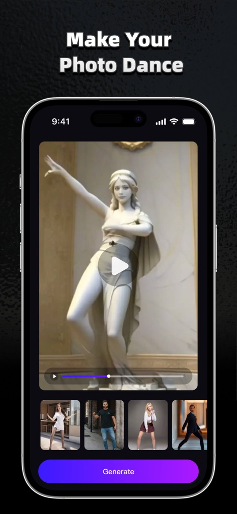 AI Marvels - AI Photo Editor - This tool enables the creation of dynamic dancing characters from any photo, featuring intuitive video playback controls and various dance style options.