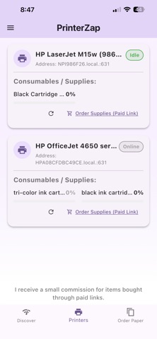 PrinterZap screenshot