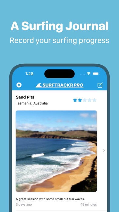 Screenshot #1 pour SurfTrackr: Surfing Journal