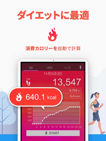 歩数計 - 人気の歩数アプリでウォーキング。1万歩を歩くのおすすめ画像5