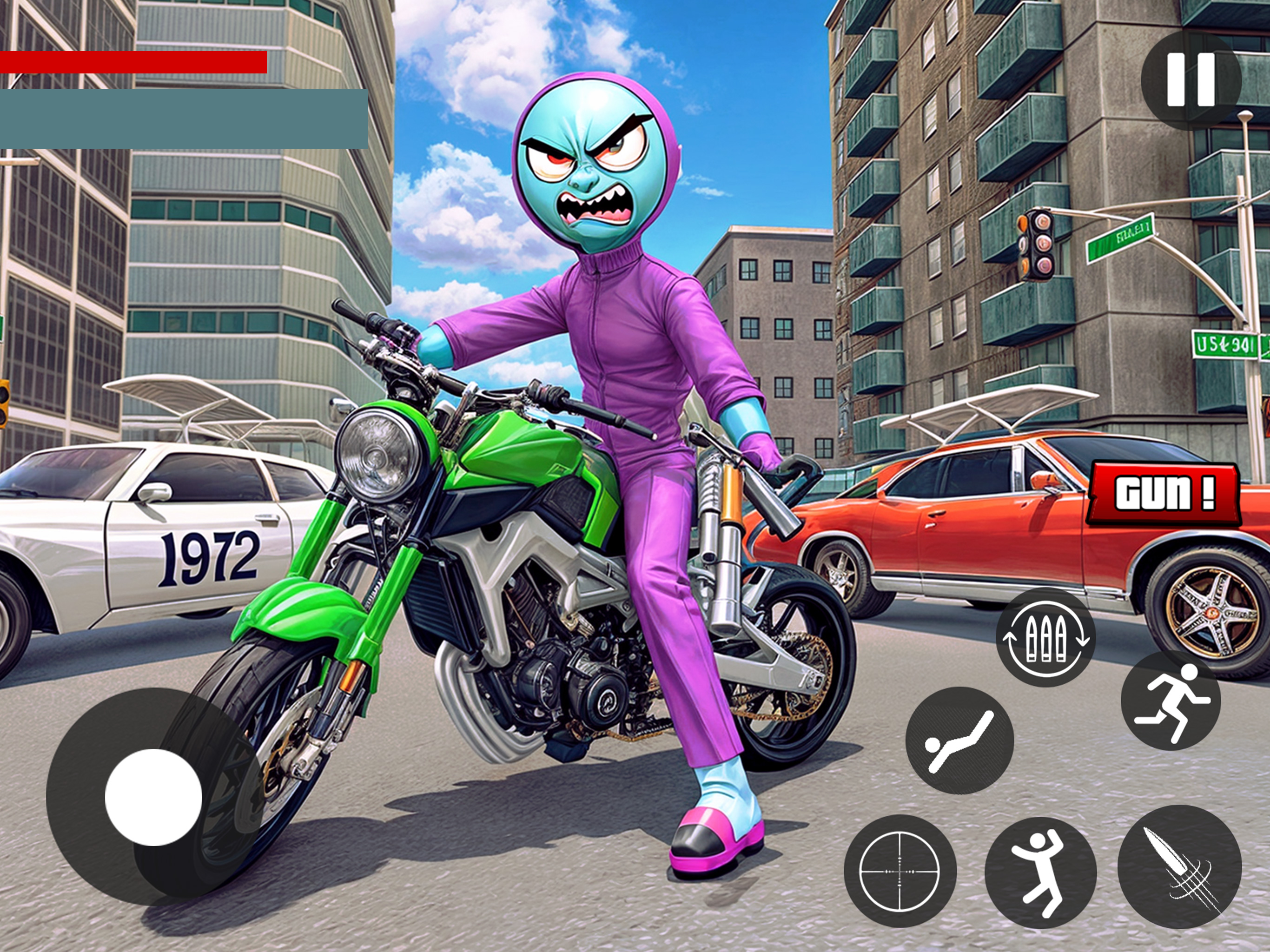 Crazy Stickman Hero Gangster