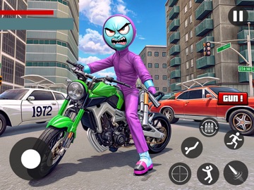 Crazy Stickman Hero Gangster iPad screenshot