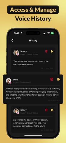 Voxi - Text to Speech iPhone screenshot