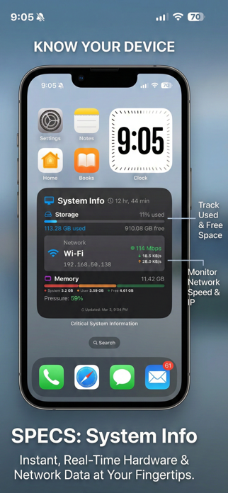 Specs: Device Info & Widget Screenshot 2 of 6