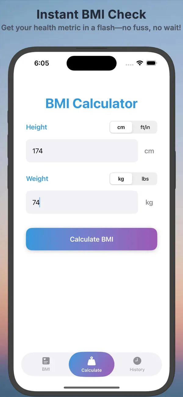 Screenshot #1 pour BMI Simplify