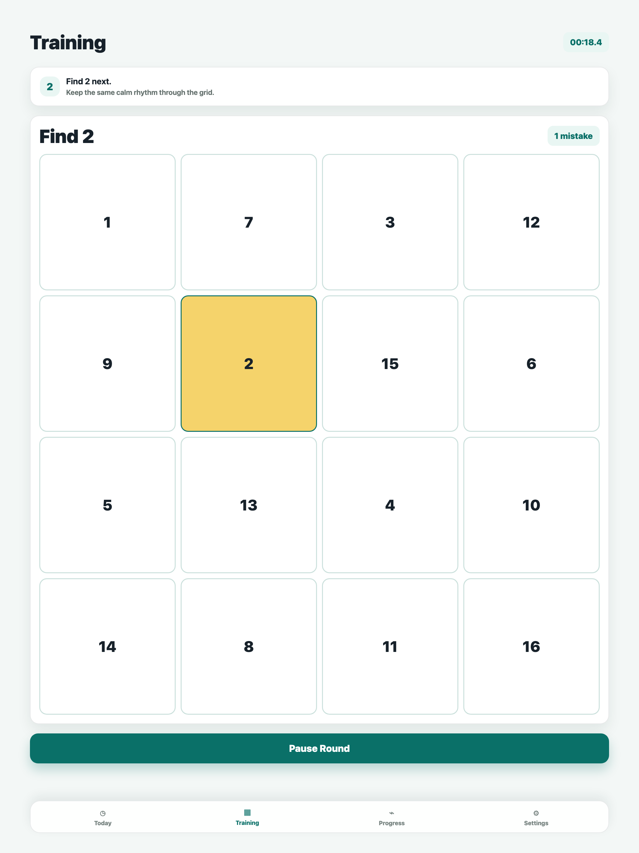 FocusCells Schulte Table screenshot 7