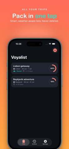 Voyalist: Travel Packing List screenshot