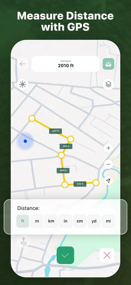 Screenshot 3 von 6 zu GeoMark - GPS Measurement Tool