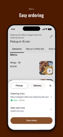 Mary’s Bagel Café And Catering iPhone screenshot