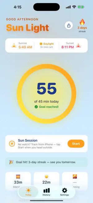 Sun Light - Daylight Tracker screenshot 2