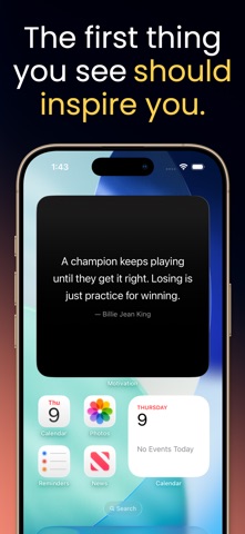 Motivational Widget - Quotes iPhone screenshot