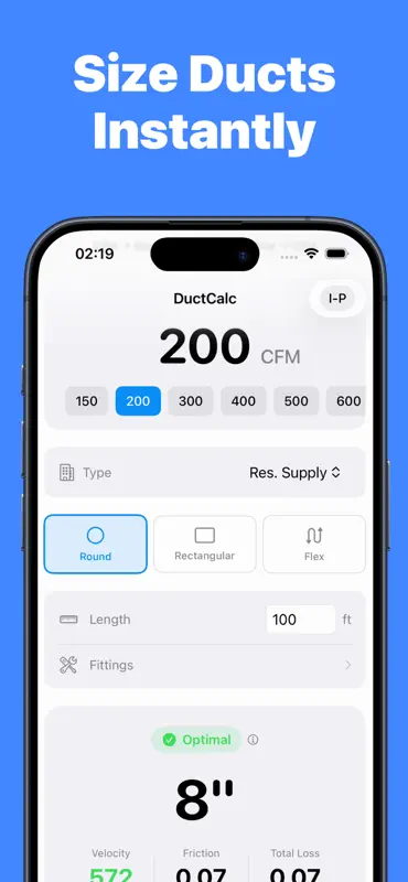 Ductulator - Duct Calculator screenshot 4 of 7