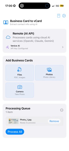 Card Pro AI iPhone screenshot