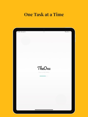 The One: Minimalist Focus iPad screenshot