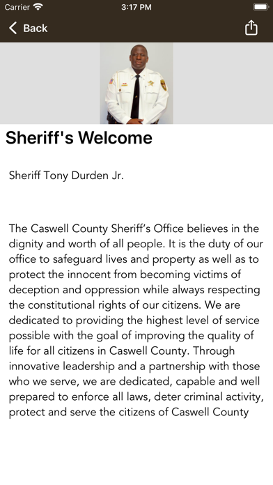 Caswell County Sheriffs Office Screenshot