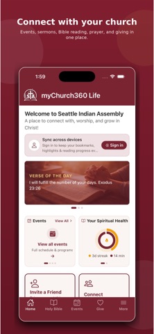 myChurch360 Life iPhone screenshot