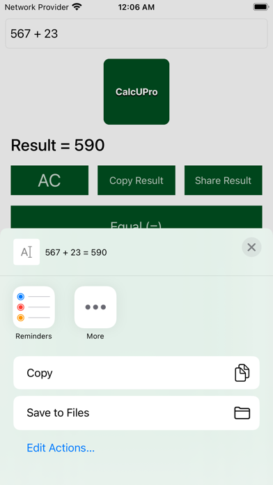 CalcUPro: Calculator Screenshot
