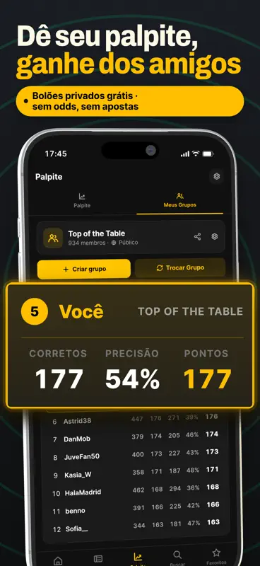 ScoreBeeper: Futebol ao Vivo screenshot 4 of 7