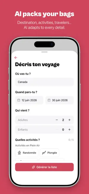 CheckPack - Smart packing list screenshot 2