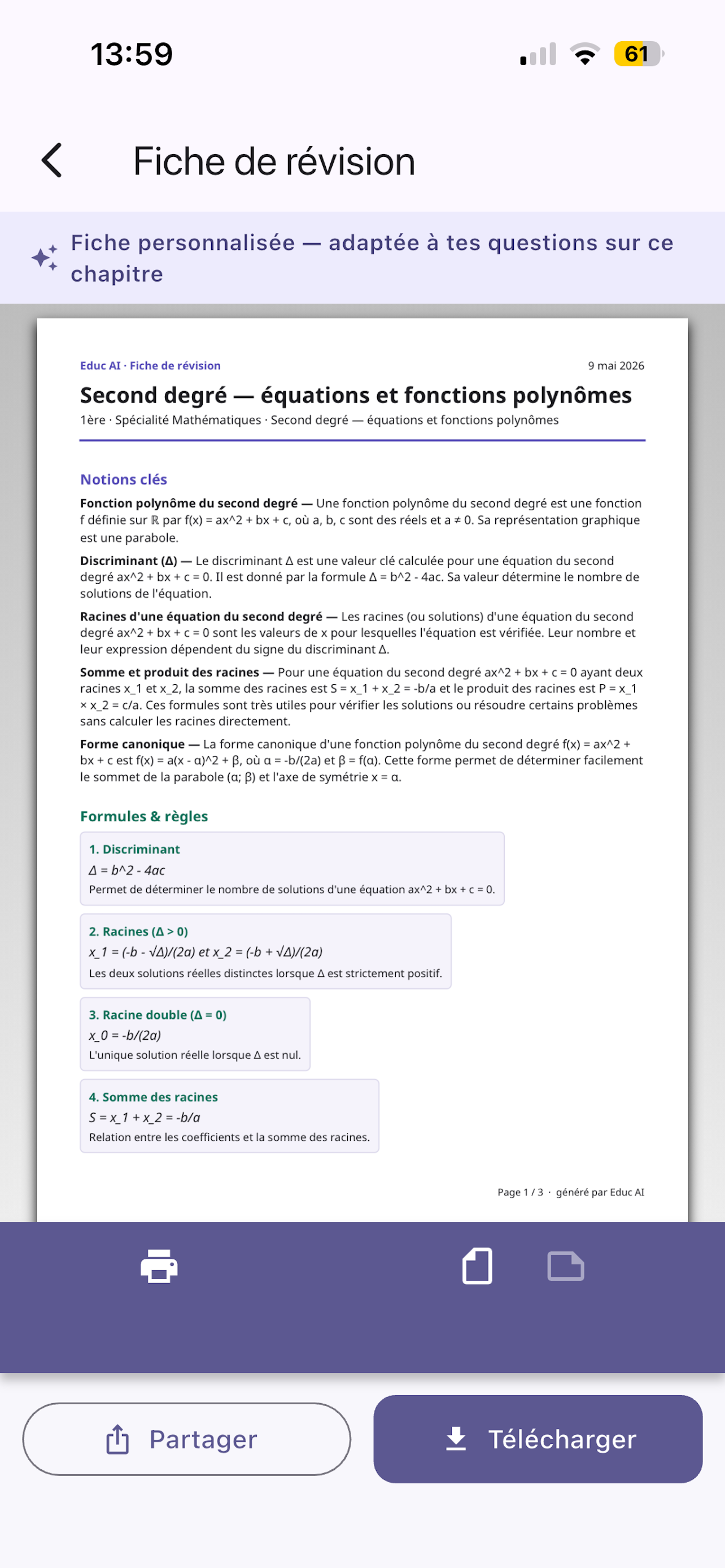 EducAI : aide aux devoirs IA
