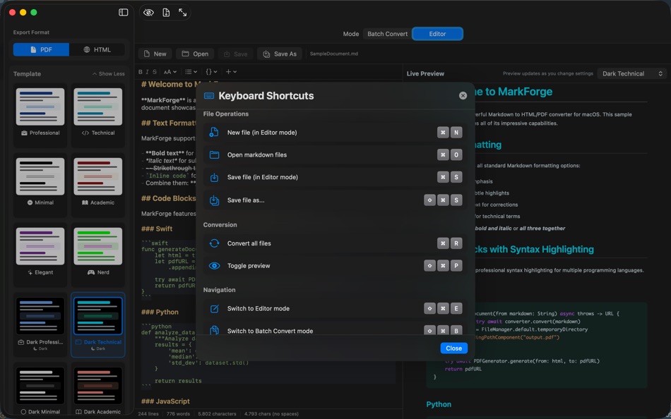 #9. MarkForge (macOS) 由: Norbert Gutbrod