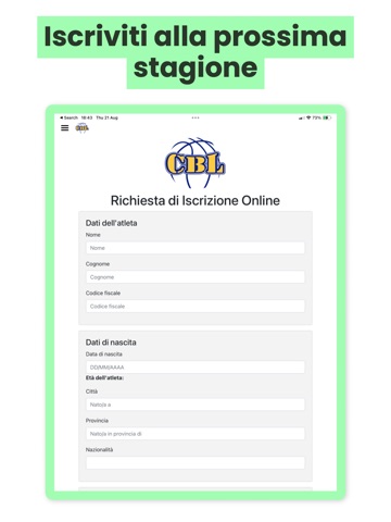 CBL iPad screenshot