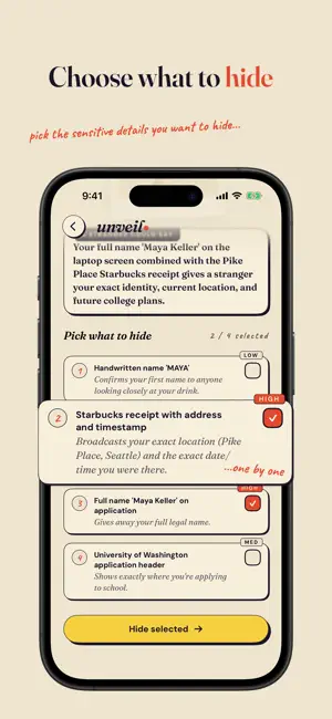 Unveil - Personal Privacy screenshot 4