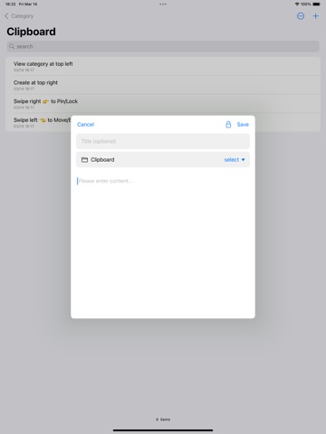 Clipboard - EasyPaste keyboard iPad screenshot