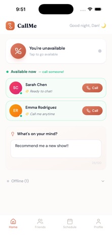 Just Call Me App screenshot