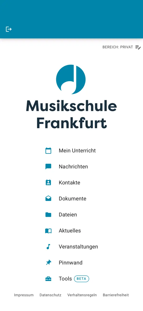 Screenshot #1 pour Musikschule Frankfurt