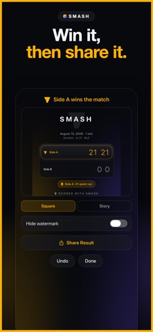 Badminton Scoreboard: Smash iPhone screenshot