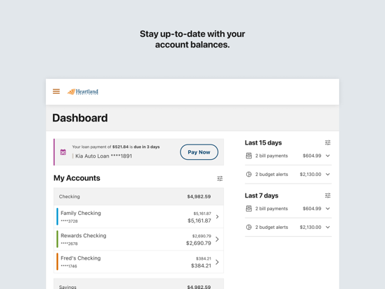 Screenshot #5 pour Heartland CU Mobile Banking
