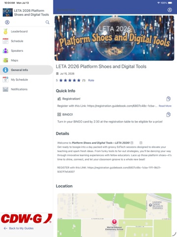 Lafayette Parish School System iPad screenshot