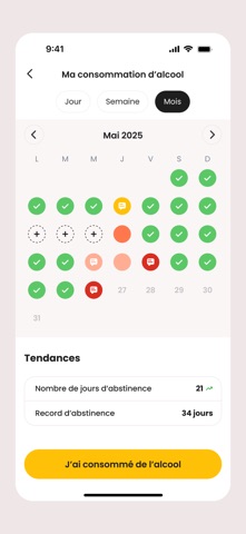 Eos: Arrêt Alcool & Tabac iPhone screenshot