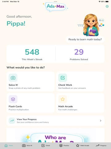 Ada+Max - Math Problem Solver iPad screenshot