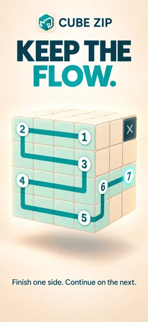 Cube Zip: 3D Logic Puzzle screenshot 3