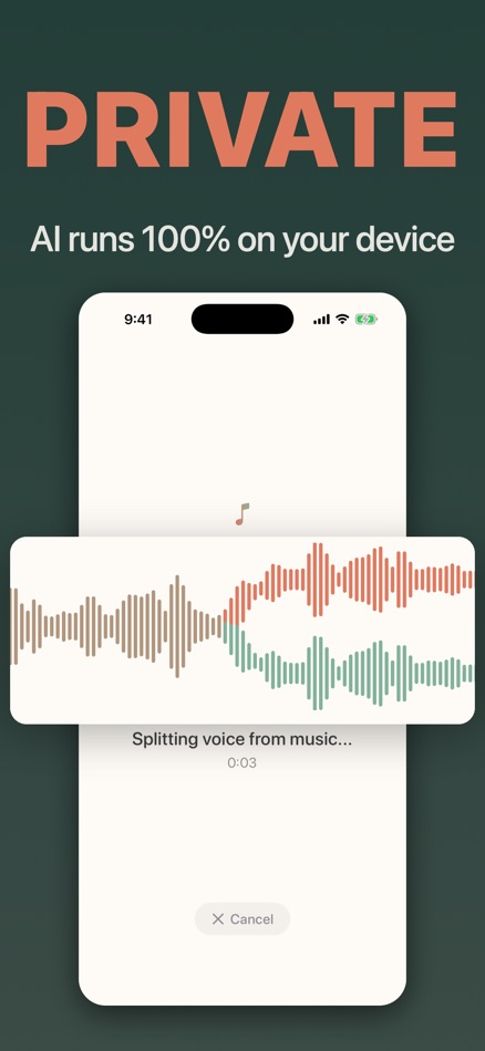 #2. Vocal Remover - SongSplit AI (iOS) Ved: Aaron Hampton