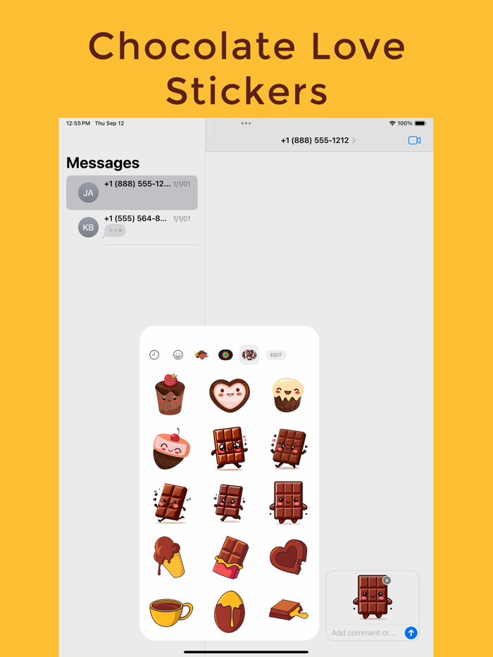 Chocolate Love Stickers
