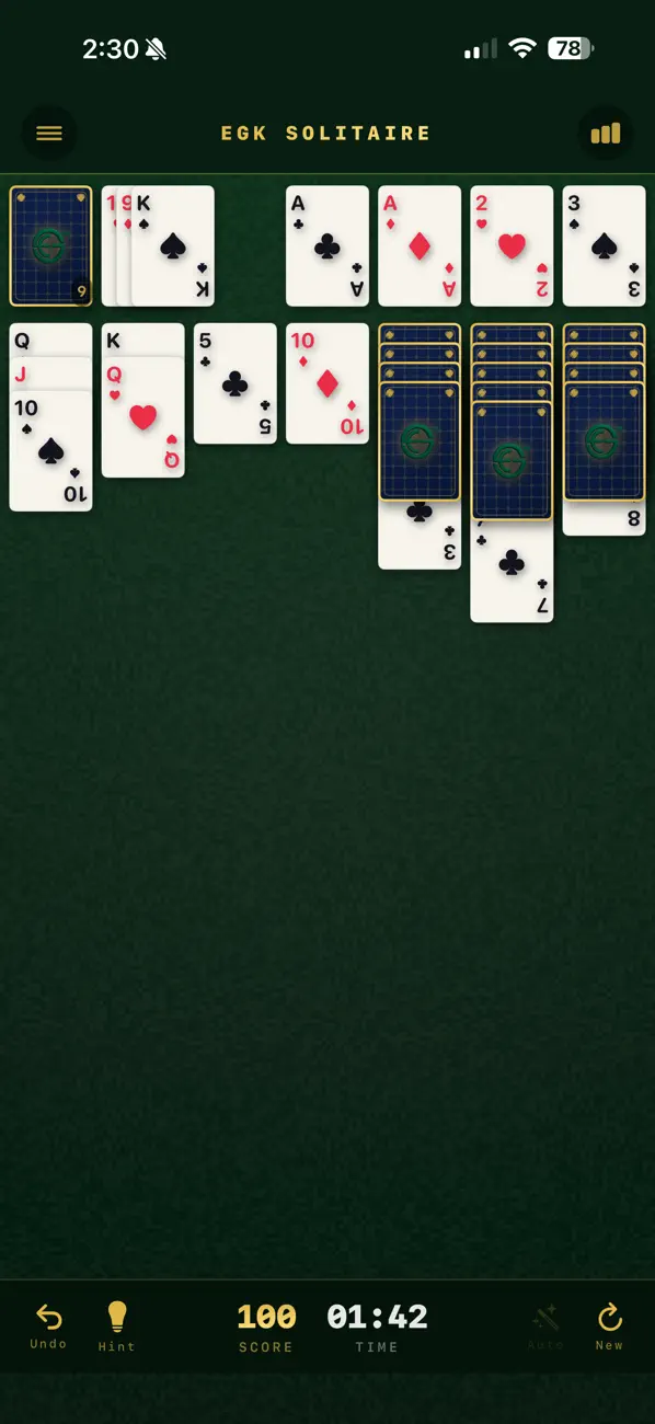 Screenshot #2 pour EGK Solitaire
