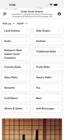 Ikebana Sushi Online Ordering iPhone screenshot