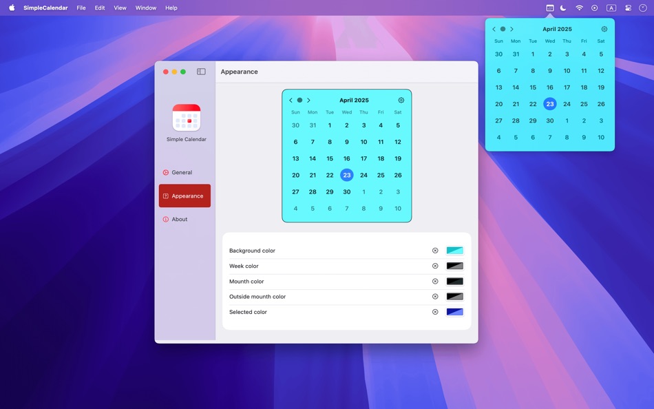 #2. Simple Calendar: Work Calendar (macOS) Podle: 裕涛 兰