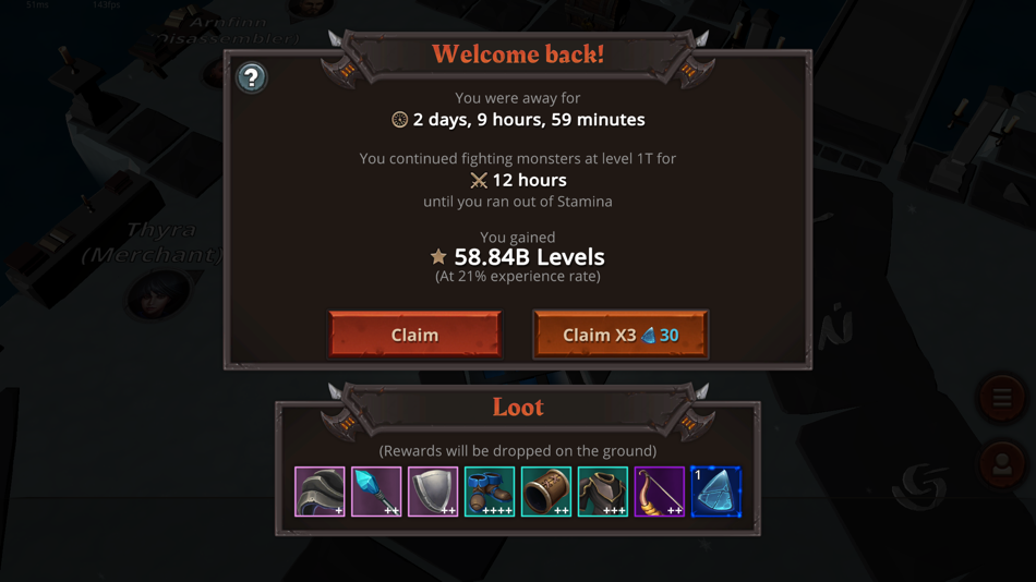 #10. Nordicandia: Semi Idle RPG (iOS) By: APPWILL COMPANY LTD