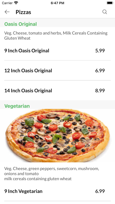 Oasis Fast Food Takeaway. Screenshot