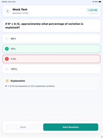 AP Statistics Practice iPad screenshot
