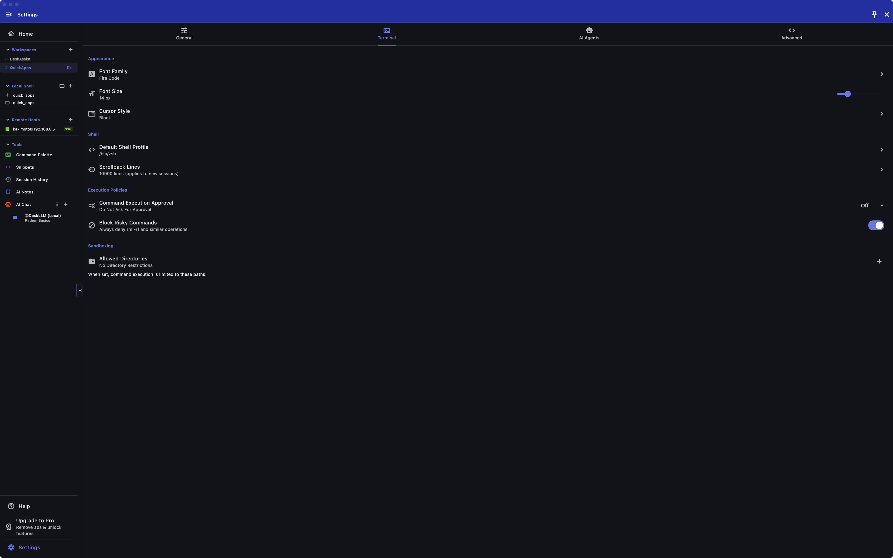 QuickTerminal - Multi-Shell