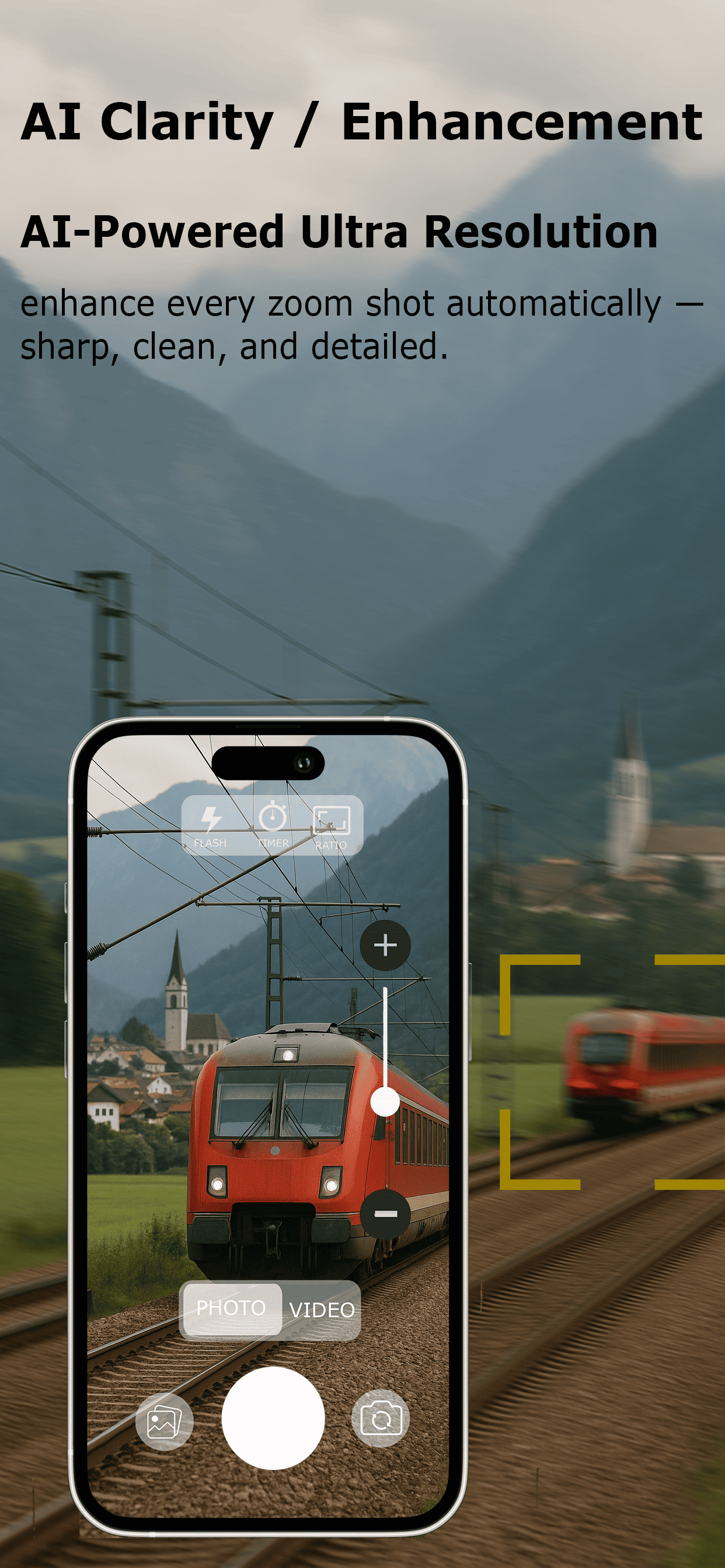 Ultra Zoom 200x Camera AI